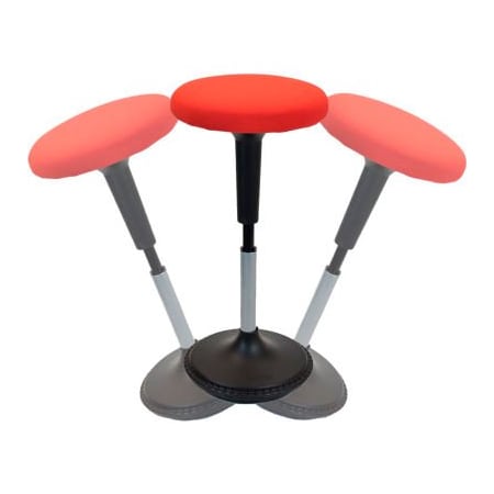Uncaged Ergonomics Uncaged Ergonomics Adjustable Height Wobble Stool Swivel Chair - Red WSr
